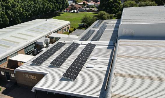 Solar panels on the roof of FDLC