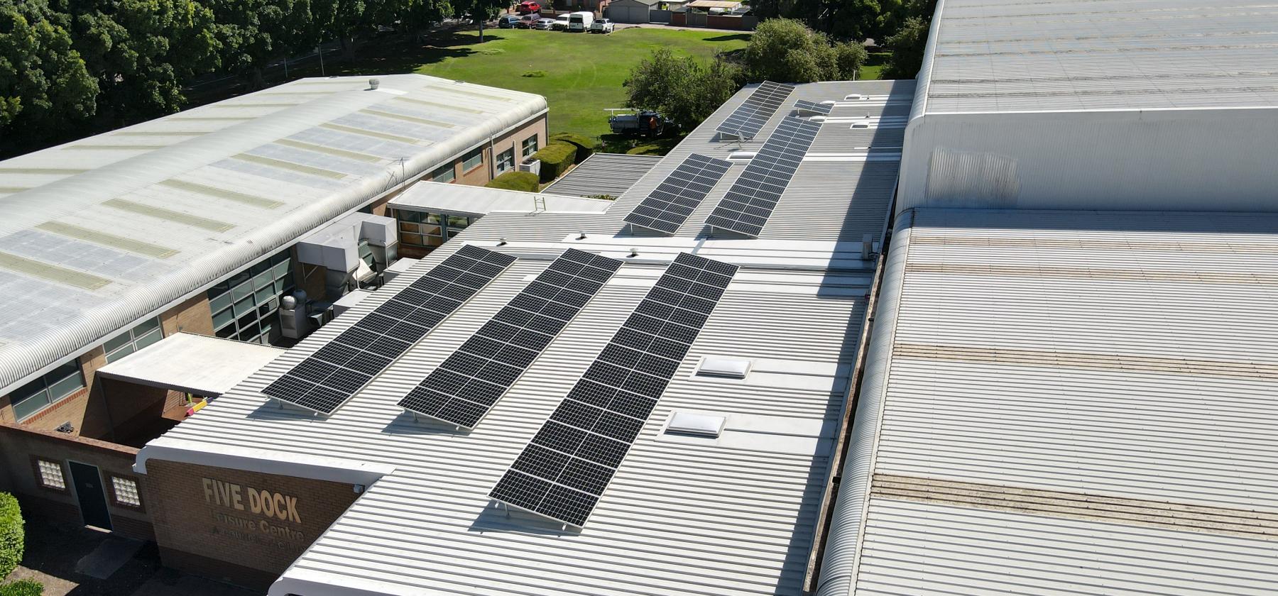 Solar panels on the roof of FDLC
